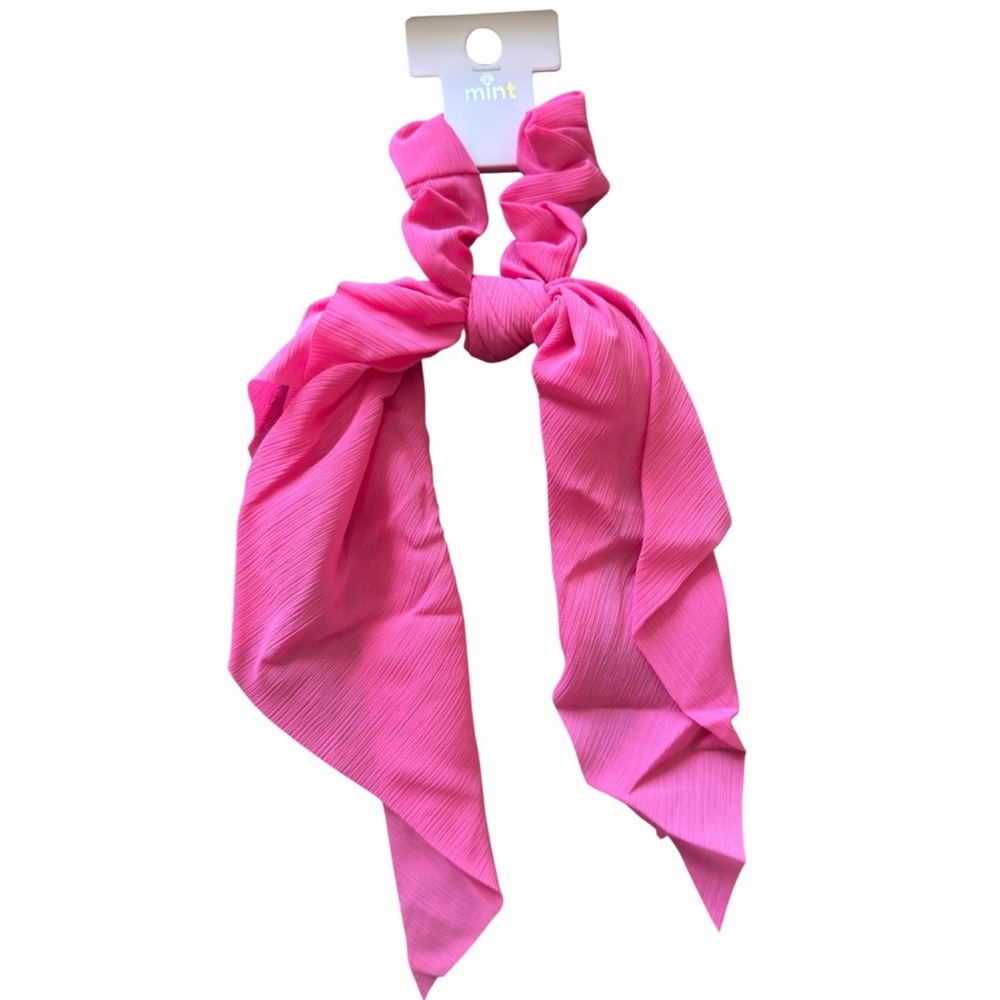 Mint Pink Scarf Scrunchie Hair Tie NWT